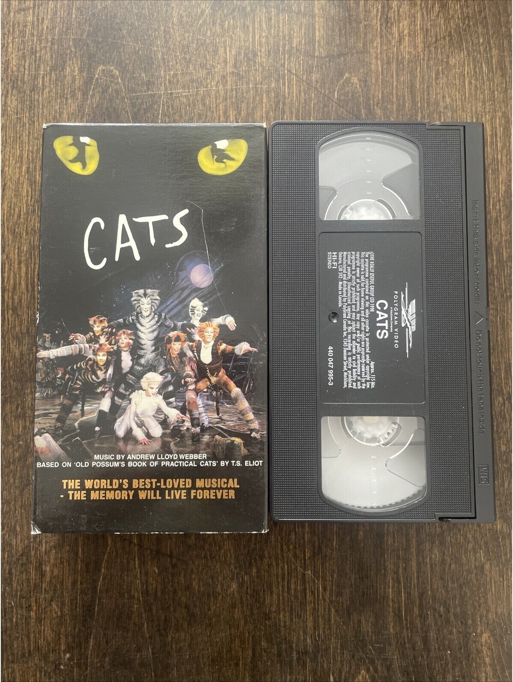 Cats The Musical VHS 1998 The World's Best Loved Musical Canada Tested No Mold
